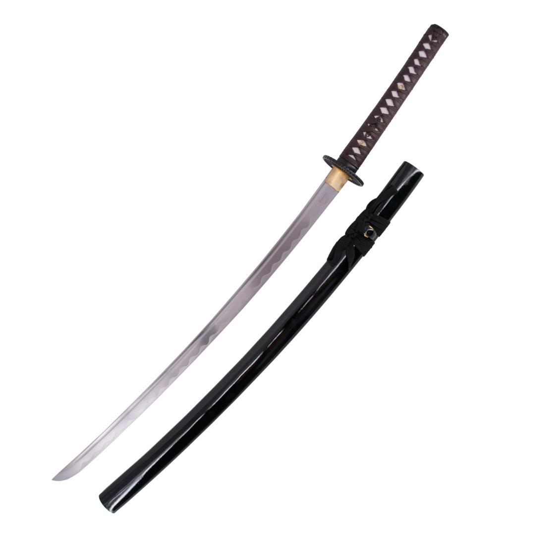 Katana funcional de acero al carbono AISI 1045 con vaina negra y ...