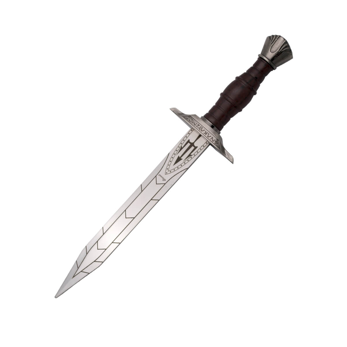Dolch von Percy Jackson Sohn des Neptun mit Wachknauf mit holzfarbenem Griff und schwarzer Scheide