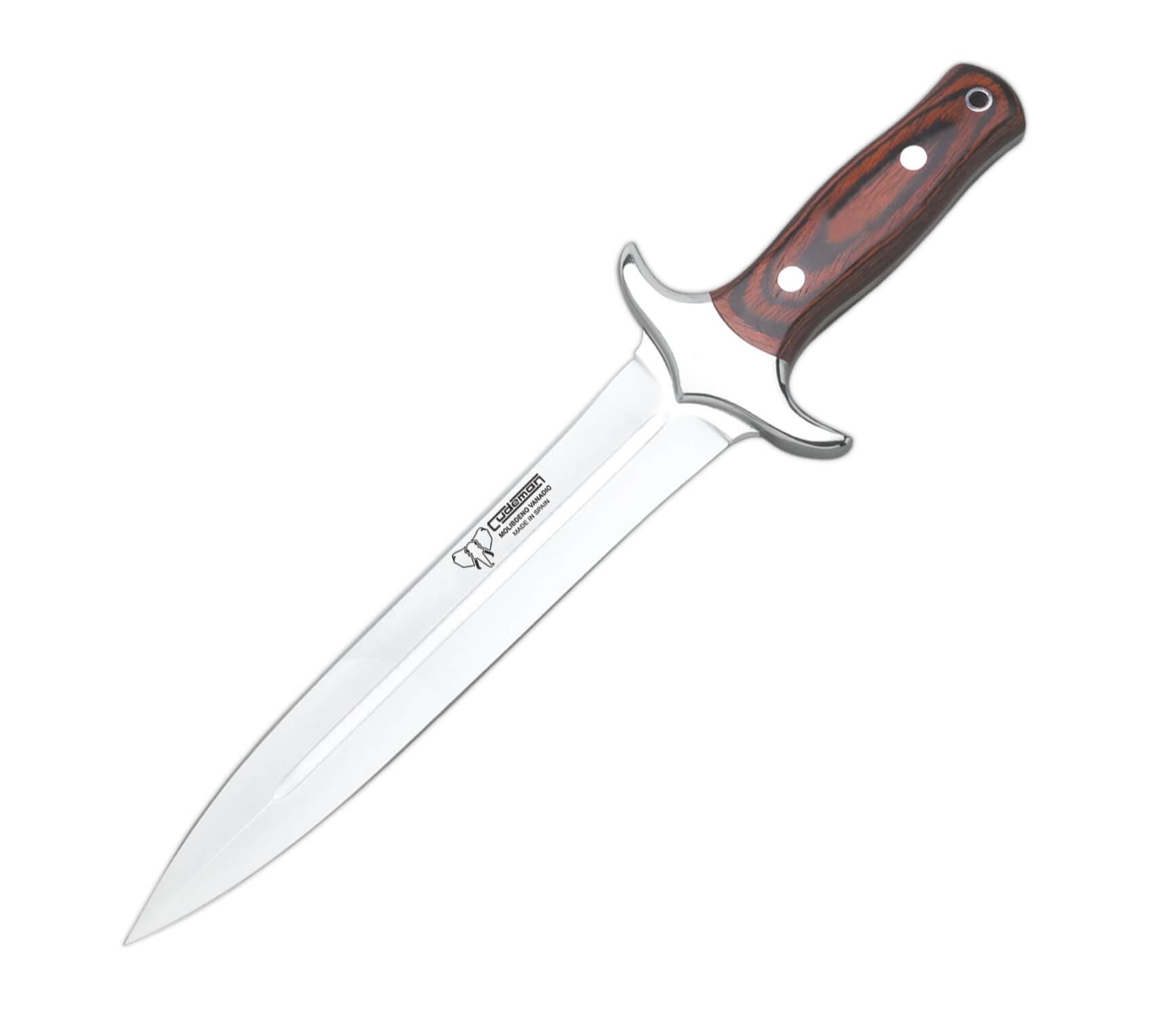 Cuchillo montería Cudeman. Mango de estamina roja. 22,5 cm de hoj...