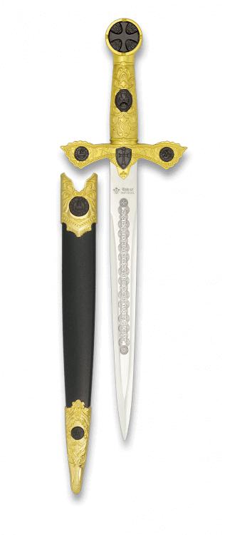 Daga Templaria Alba Tole10 dorada con funda
