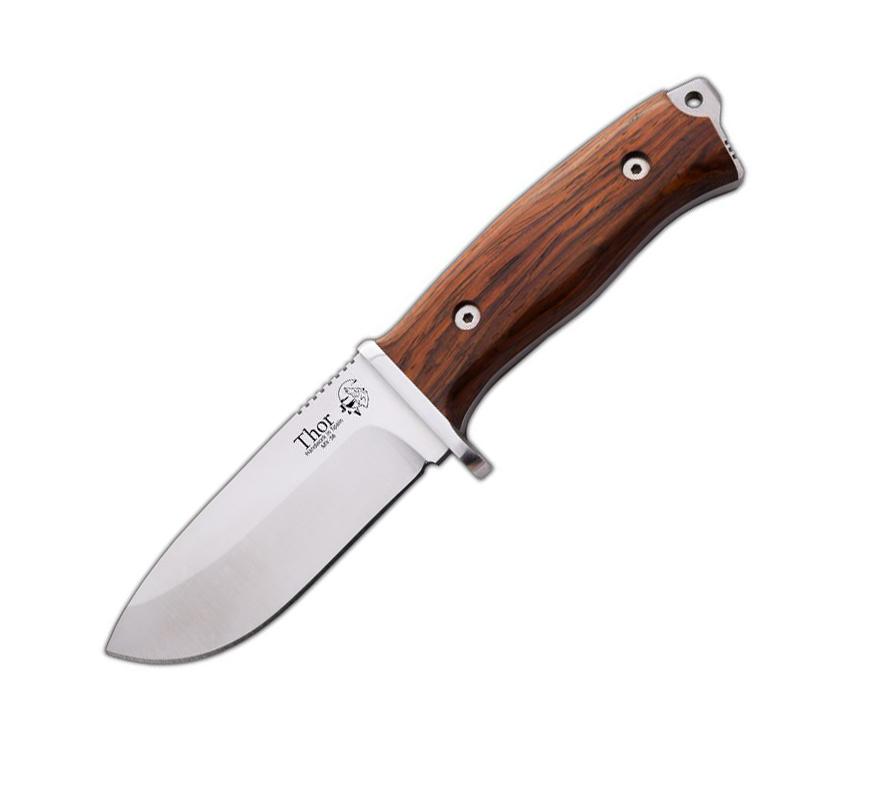 JV Thor Coltello bushcraft resistente con manico in legno di coco...
