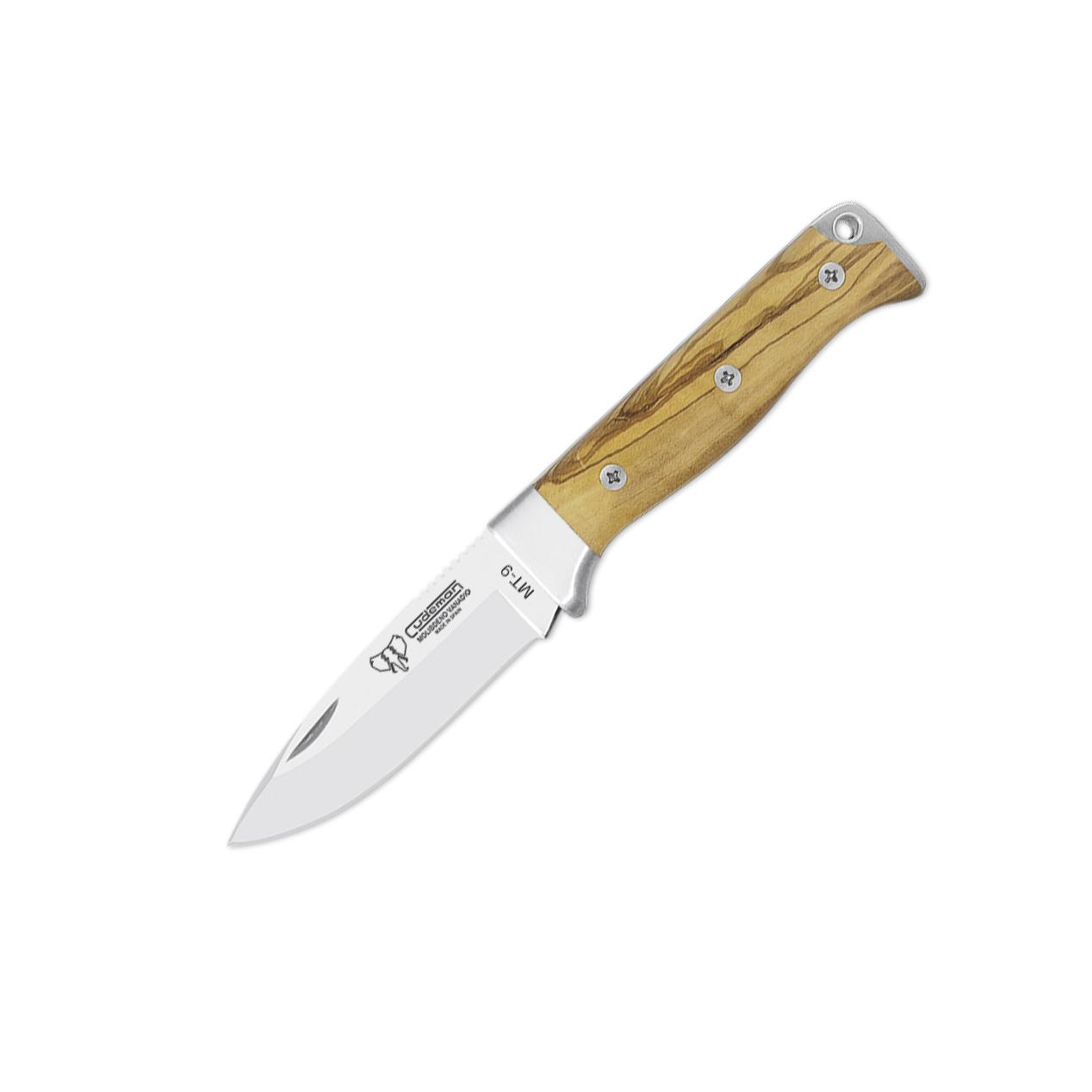 Navaja de supervivencia Cudeman MT9 con mango en olivo satinado. ...