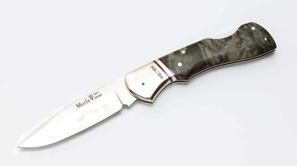 Navaja de lujo Muela BX8TH edición limitada con mango de madera d...