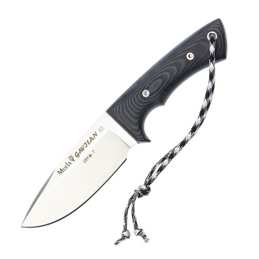 Cuchillo táctico Muela Gavilan M con mango de micarta negra y hoj...