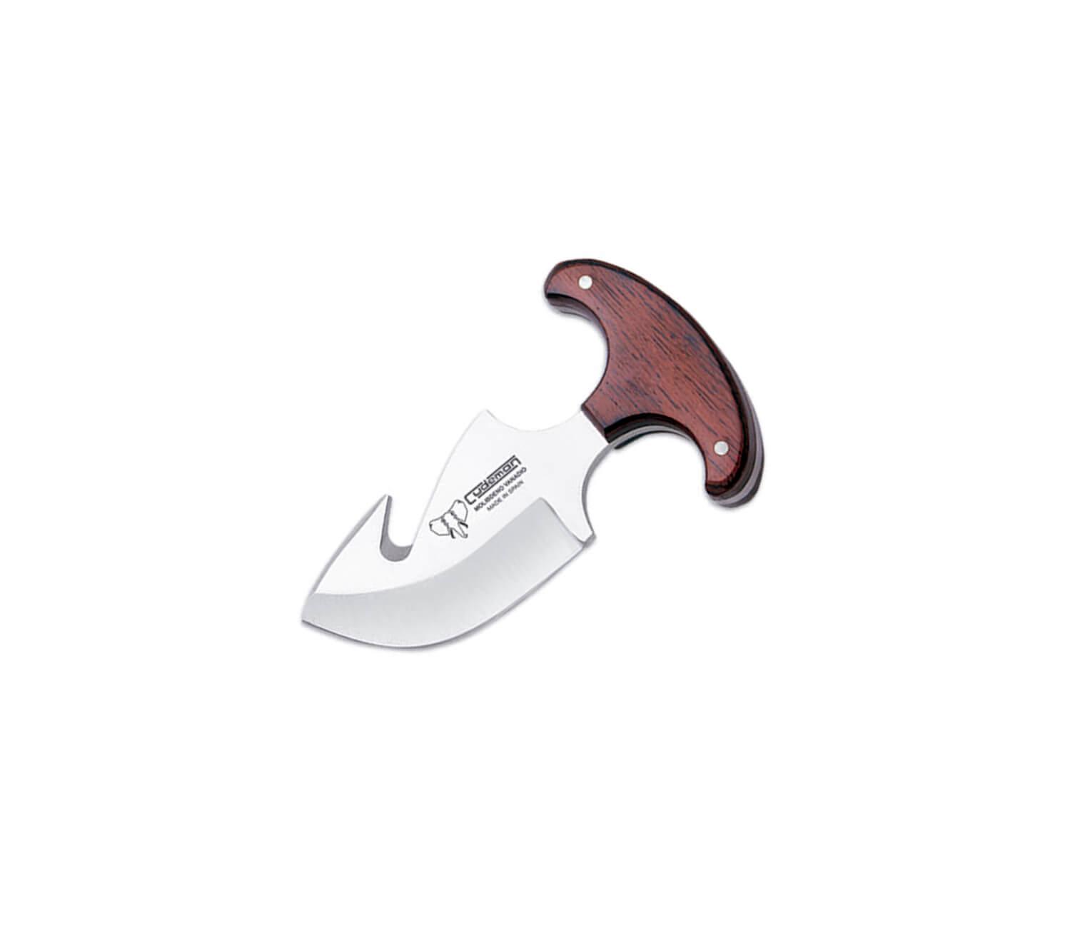 Cuchillo desollador Cudeman con puño de madera de estamina y hoja...
