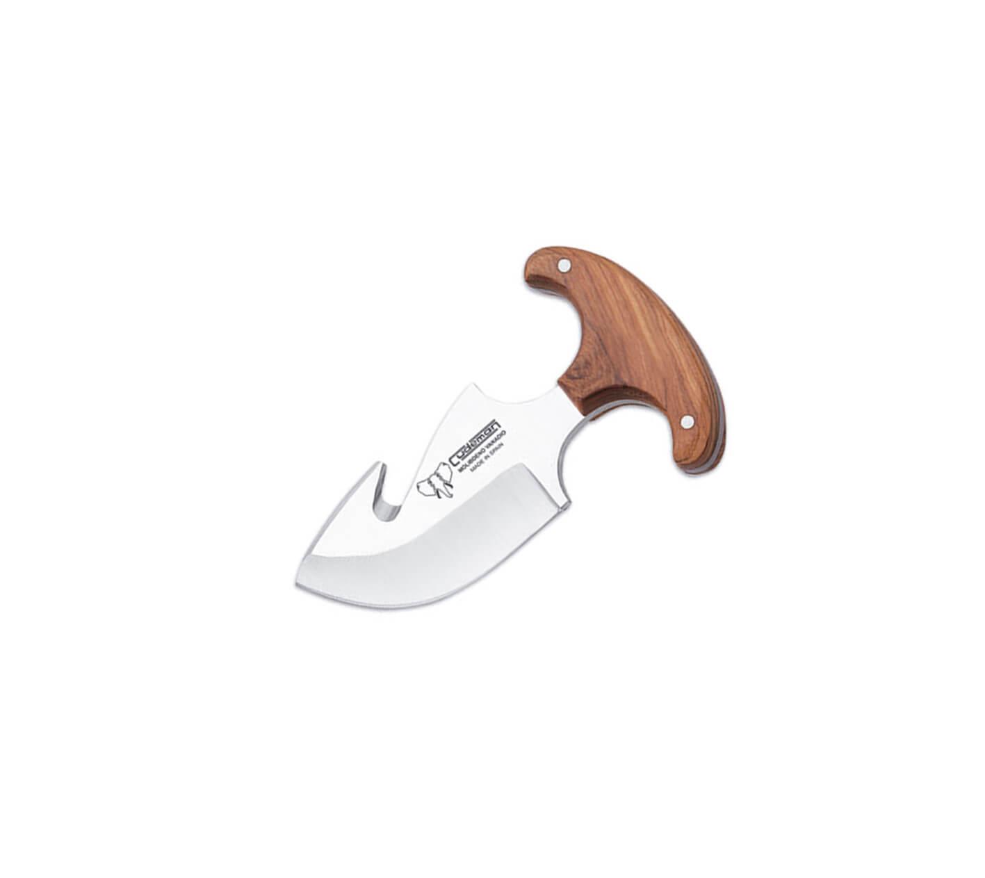 Cuchillo desollador Cudeman con puño de madera de olivo y hoja de...