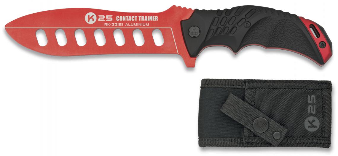 K25 CONTACT TRAINER tactical training knife with 15 cm red aluminum blade