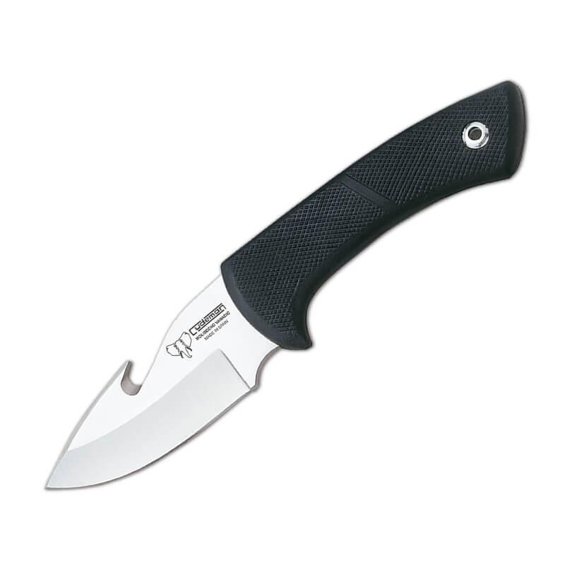 Cuchillo desollador Cudeman con puño de caucho negro antideslizan...