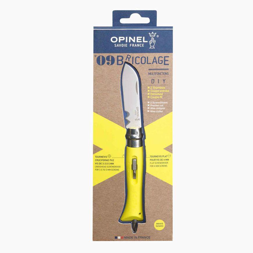 Opinel Nº9 Blister 12 Navajas Bricolaje 6 amarillo + 6 gris