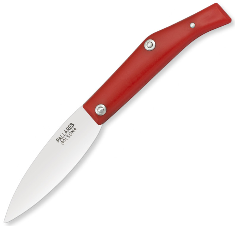 Navaja de Acero Carbono PALLARES Nº 00 con mango de color rojo y ...