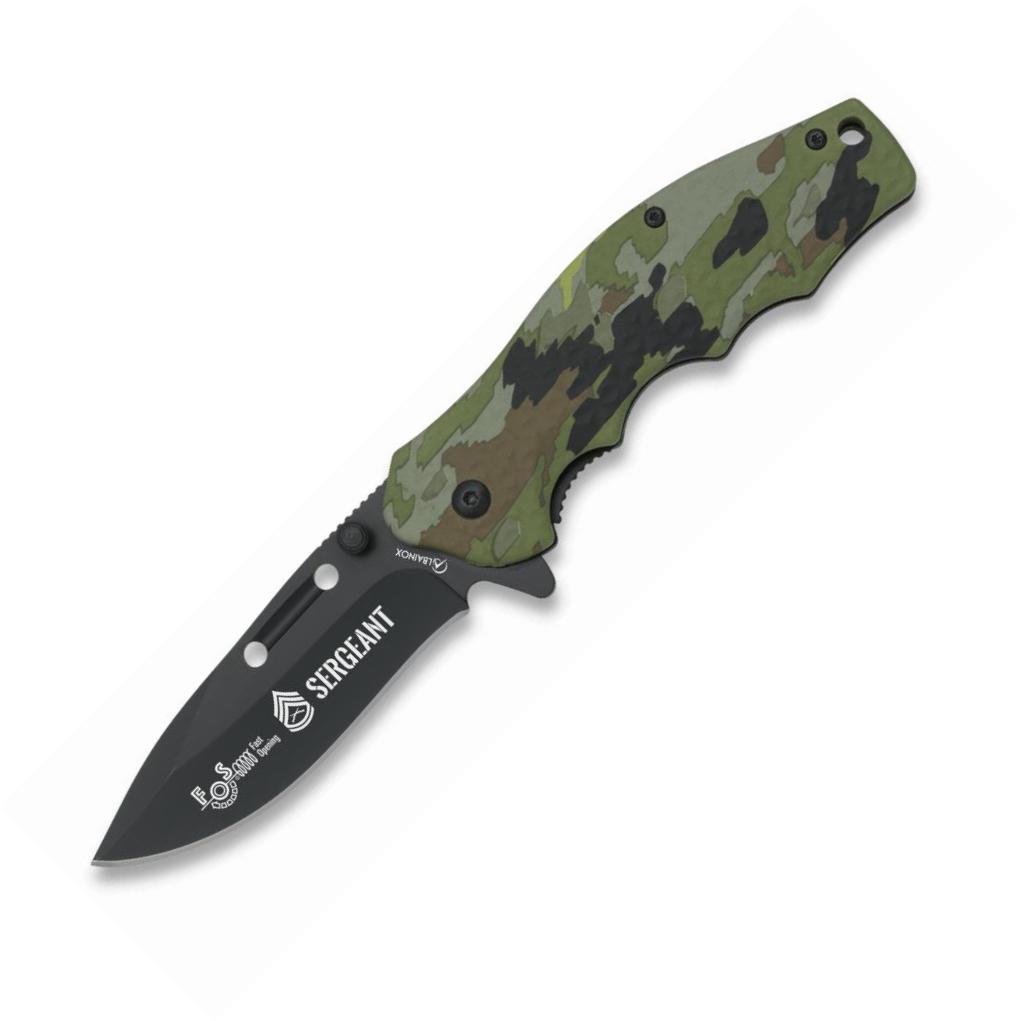 Navaja asistida de camuflaje de Albainox con clip, mango ABS y ho...