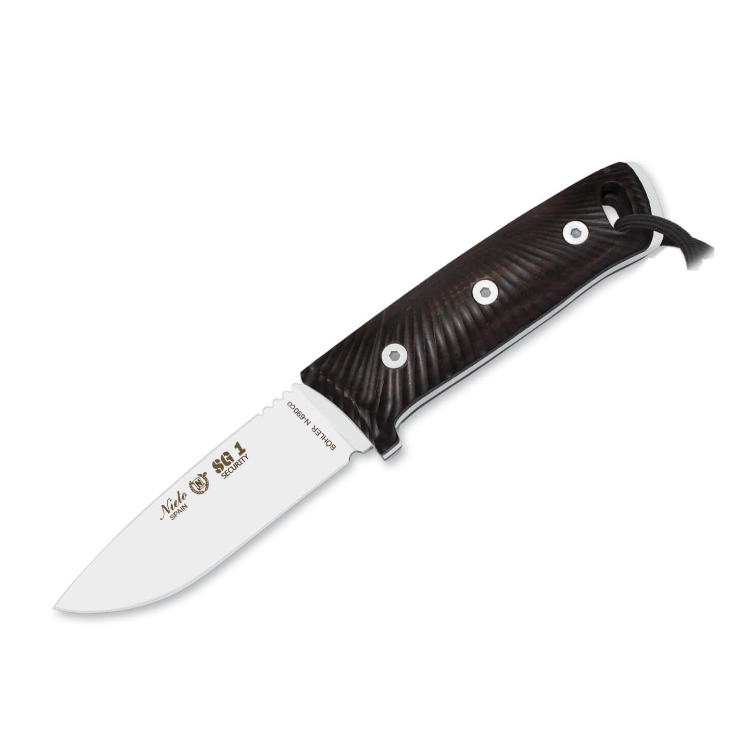 Cuchillo táctico Nieto SG1 Security con mango de granadillo y hoj...