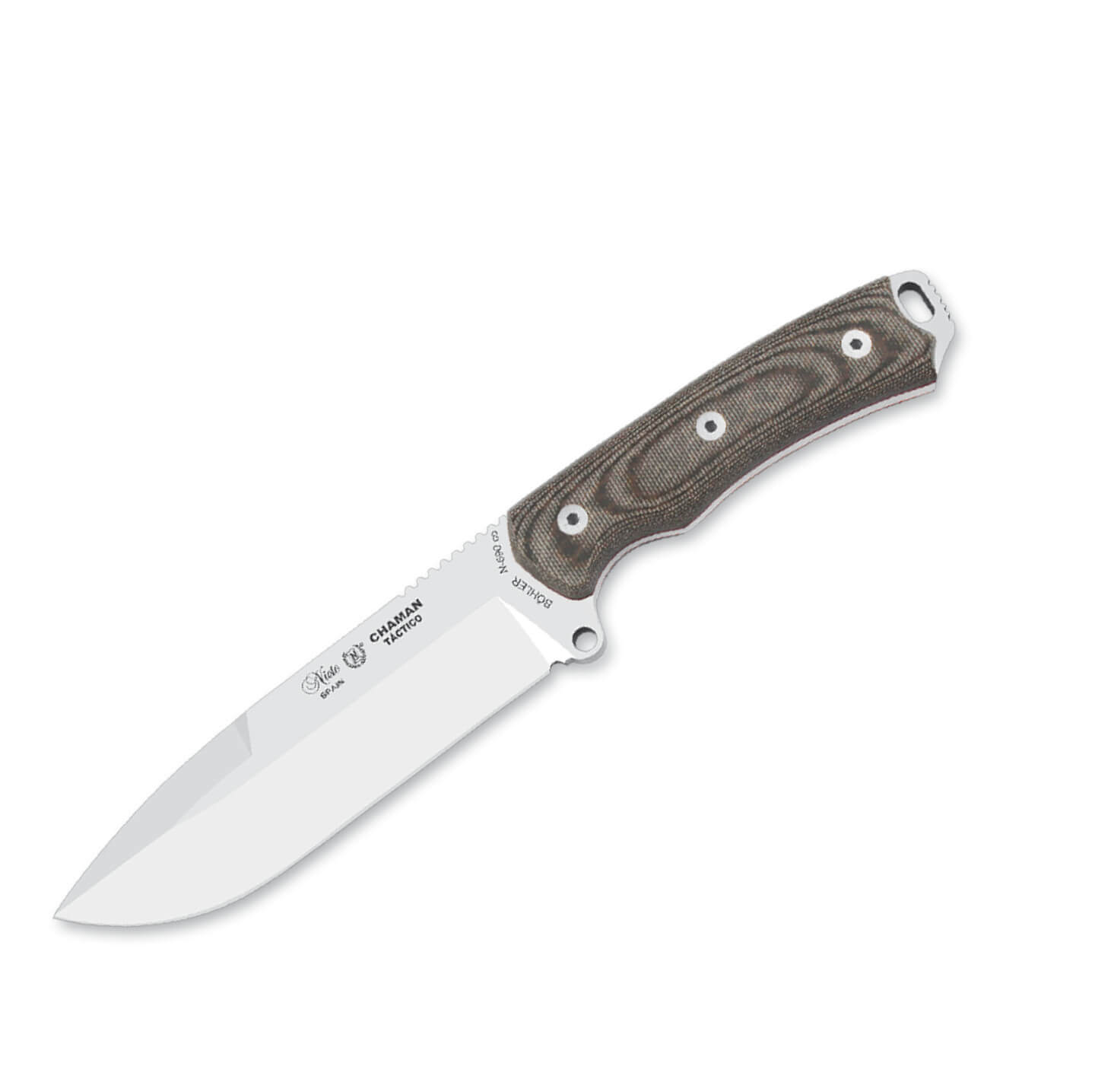 Cuchillo Nieto Chamán Táctico con kit plus con mango de katex mar...