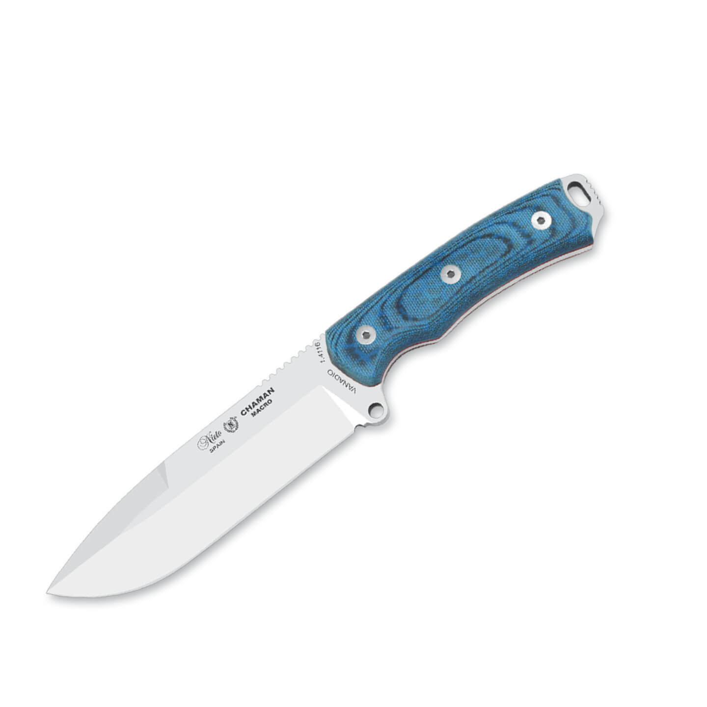 Cuchillo Nieto Chamán Macro con kit plus con mango de katex azul ...