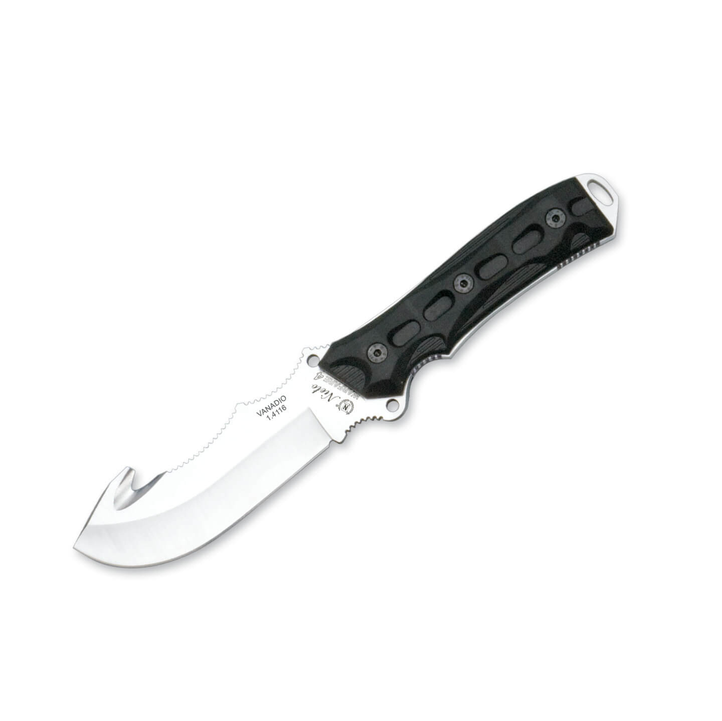 Cuchillo táctico Nieto Warfare con mango de forprene y hoja skinn...