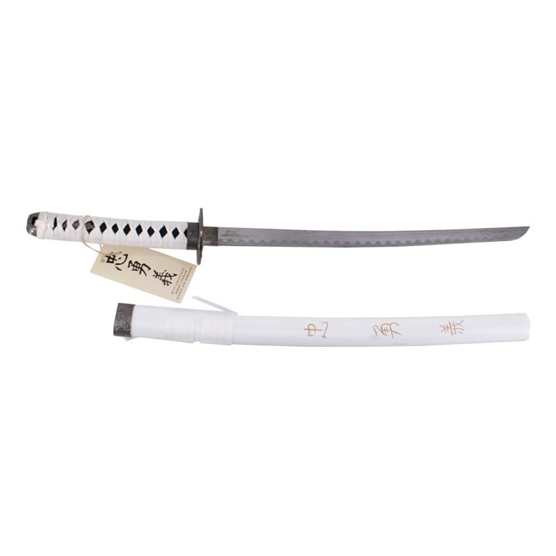 Weißes dekoratives Wakizashi Mut, Pflicht und Loyalität Der letzte Samurai