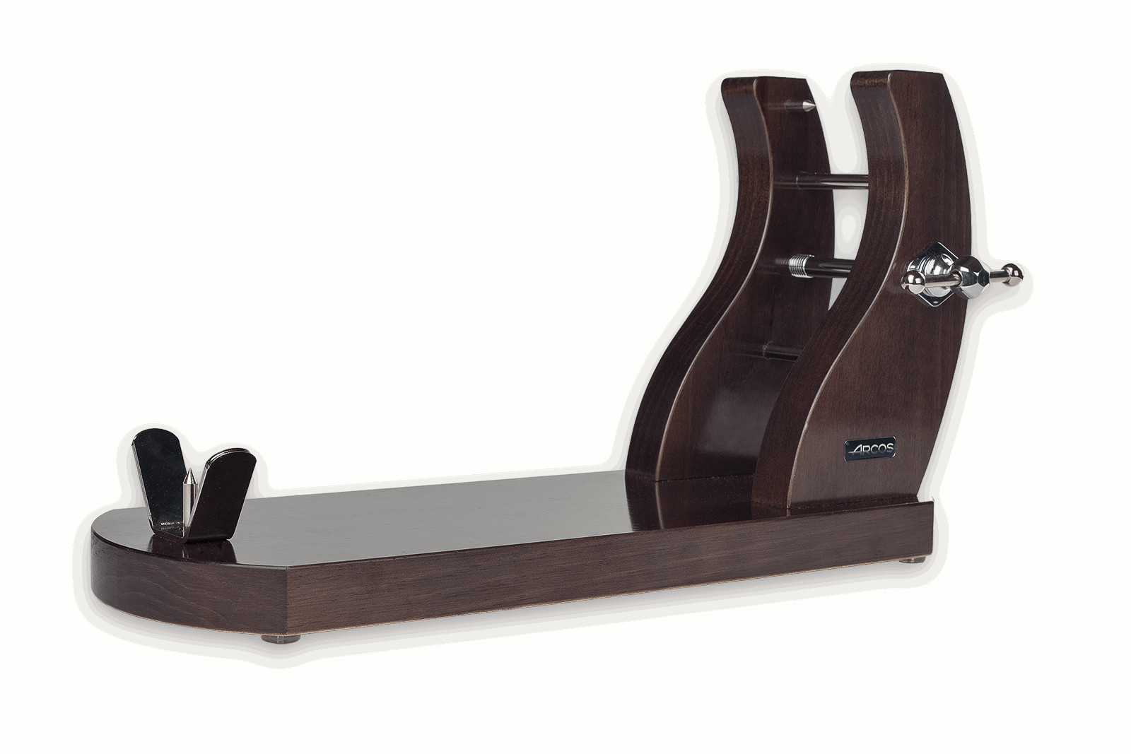 Soporte jamonero de madera de pino lacado color caoba Arcos