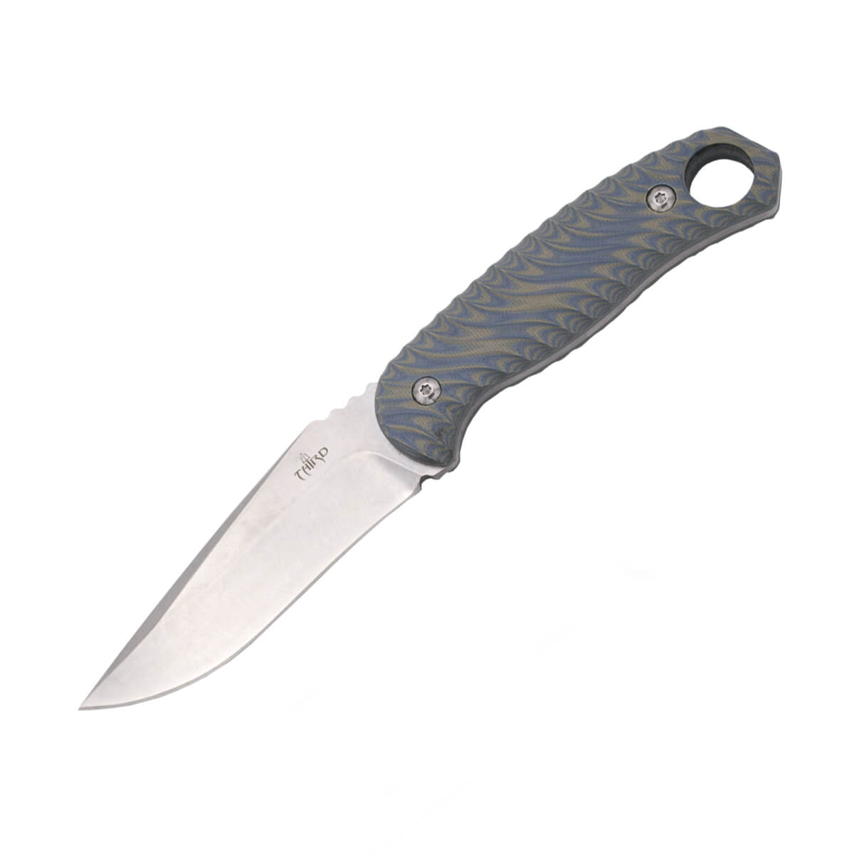 Cuchillo táctico con cachas de G10 bicolor hoja de 11.5 cm y fund...