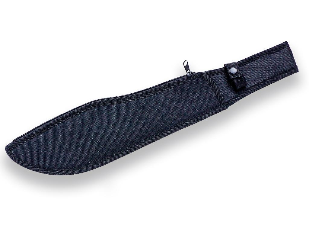 Machete Gran Chaco con hoja ancha de 33 cm y mango de goma negra y roja
