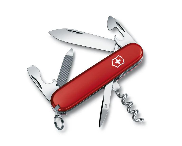 Mehrzweck Victorinox Sportsman rot mit 13 Anwendungen im Blister