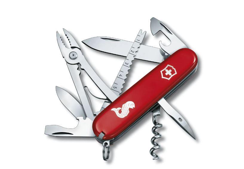 Victorinox Angler multipurpose knife for fishermen red