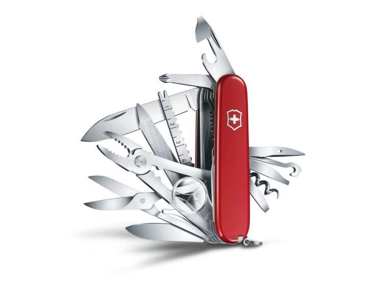 Rotes Victorinox Swiss Champ Taschenmesser im Blister