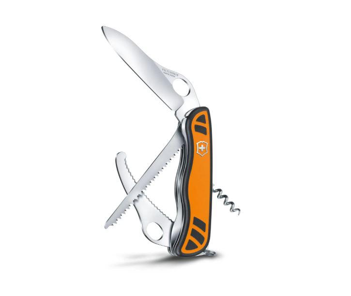 Navaja multiusos Victorinox Hunter XT Grip negra y naranja