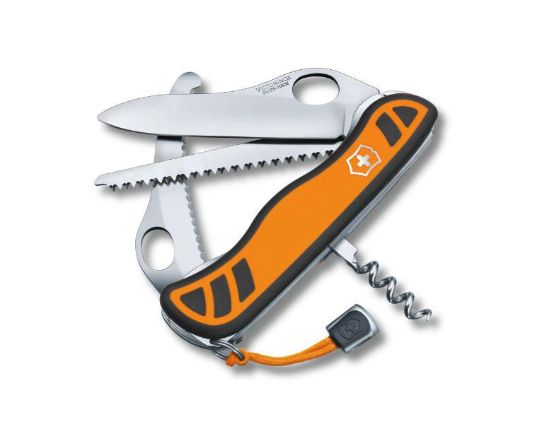 Navaja multiusos Victorinox Hunter XT Grip negra y naranja en bli...