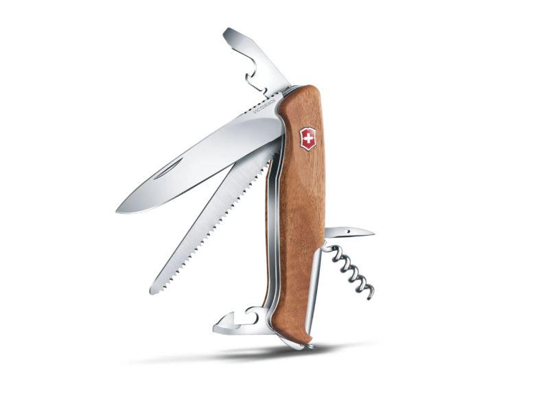 Victorinox Ranger Wood 55 walnut wood handle awarded multitool knife with blister