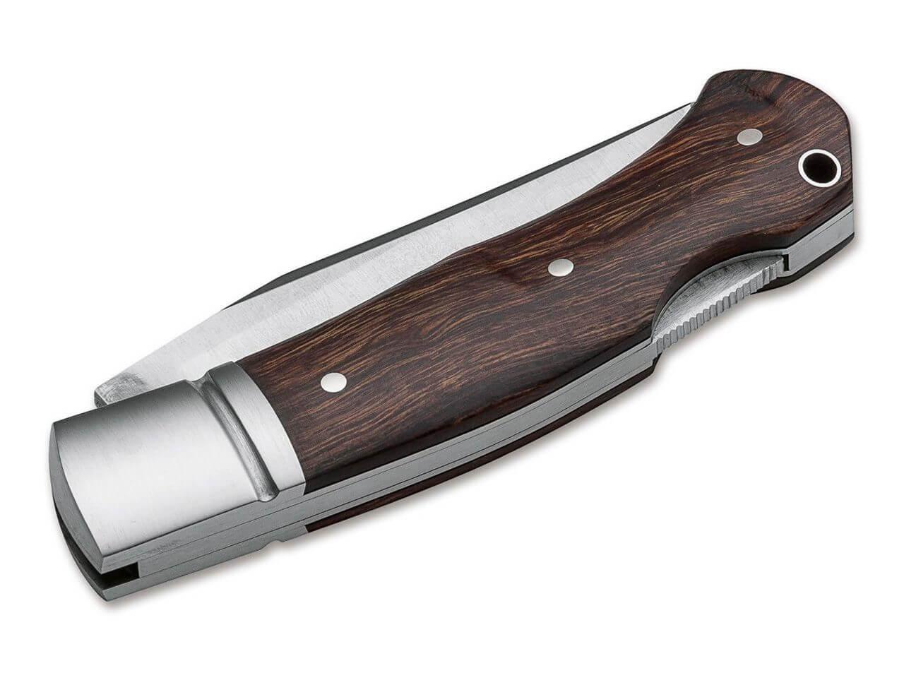 Couteau de collection Boker Boxer avec manche en bois de fer du désert