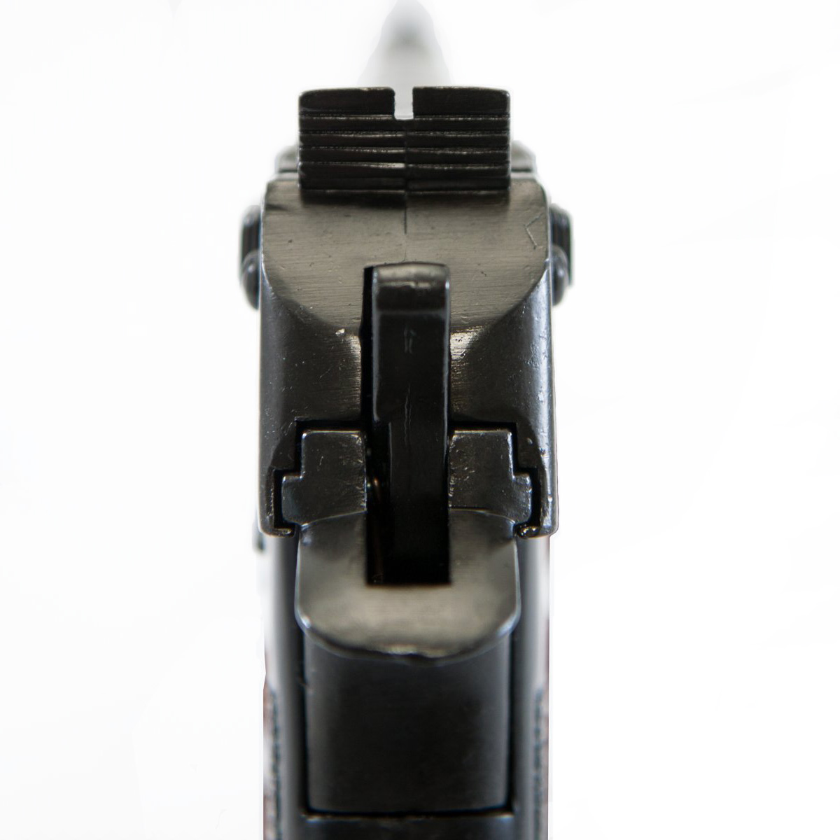 Réplica pistola semiautomática, USA-Israel 1982 de metal lacado negro y plástico