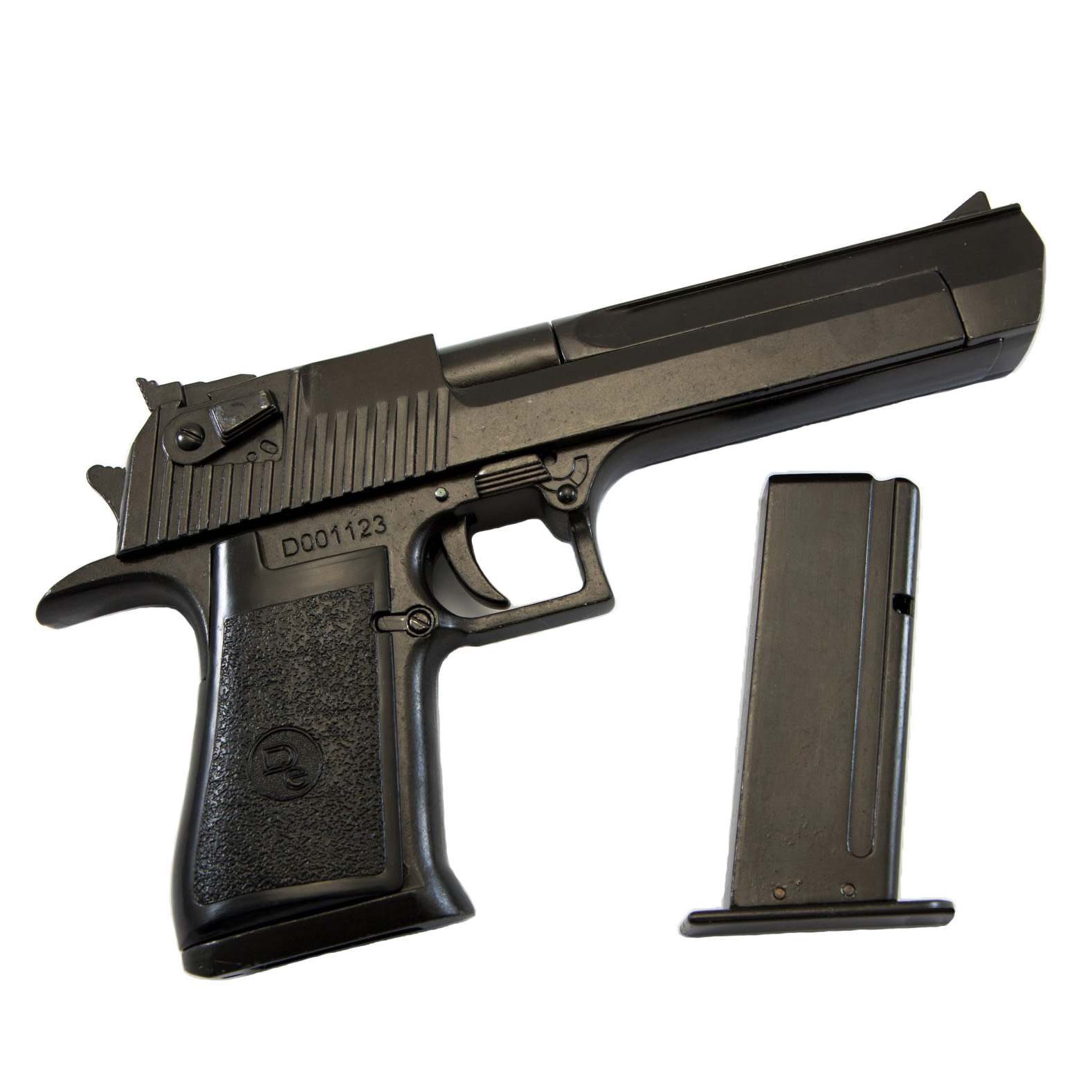 Réplica pistola semiautomática, USA-Israel 1982 de metal lacado negro y plástico