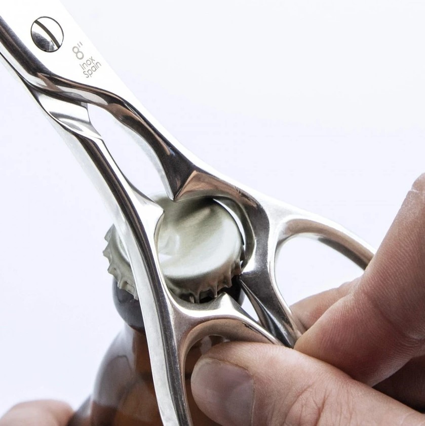 Ciseaux de cuisine Star 8" en acier inoxydable avec finition brillante