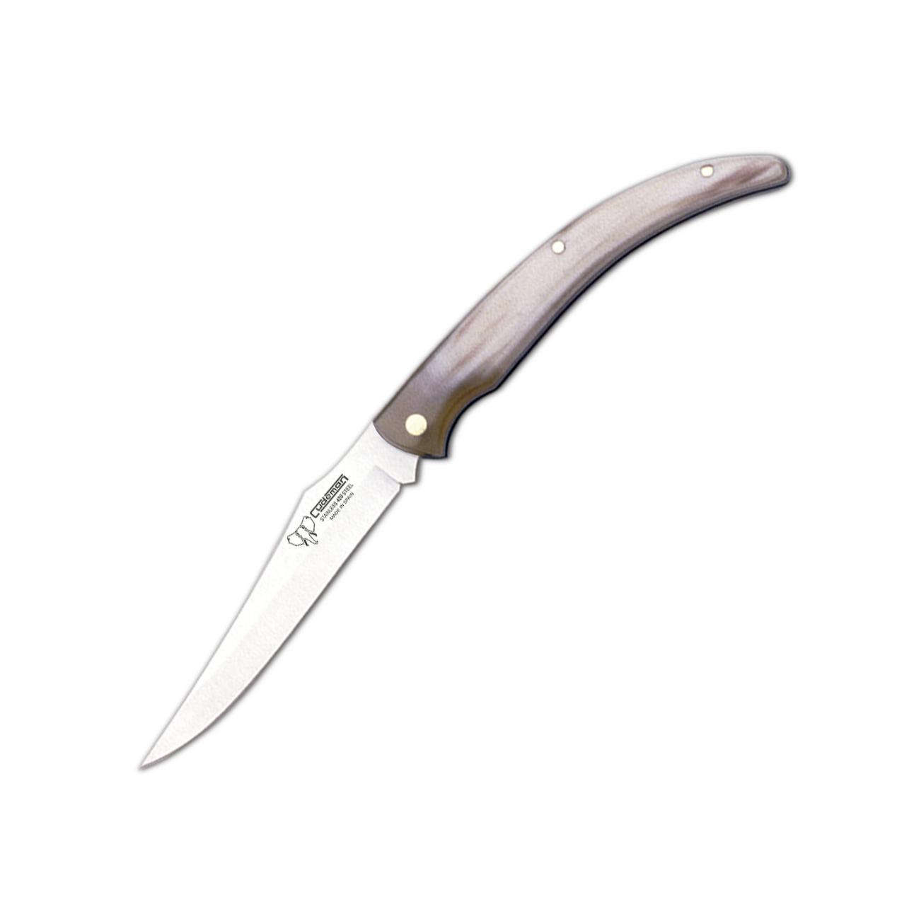 Navaja de caza Cudeman. Mango en asta de toro. Acero 420. 9 cm