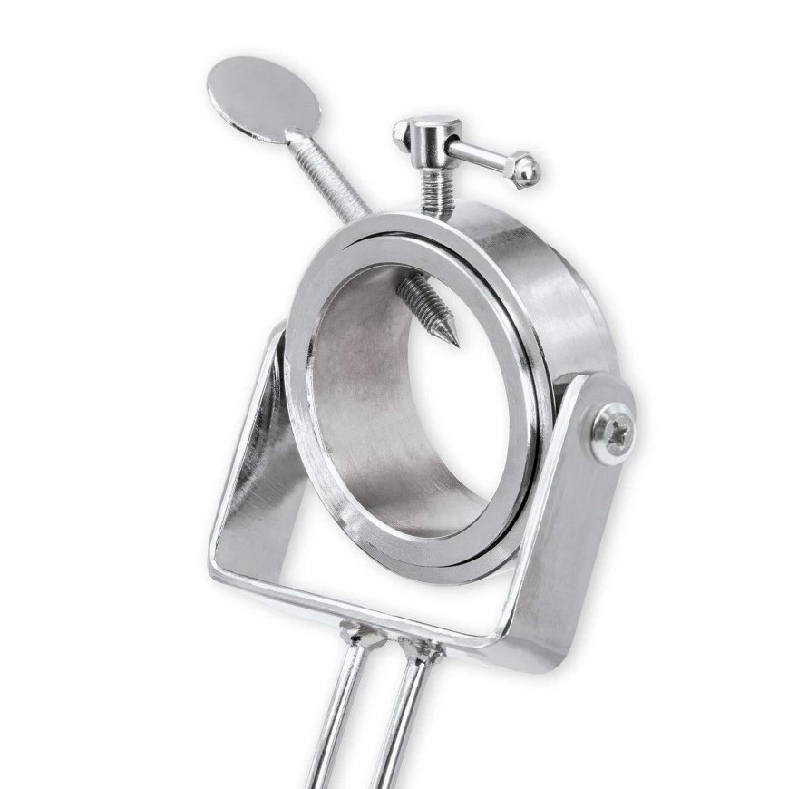 Klappbarer, drehbarer Schinkenhalter aus Bambusholz und Edelstahl