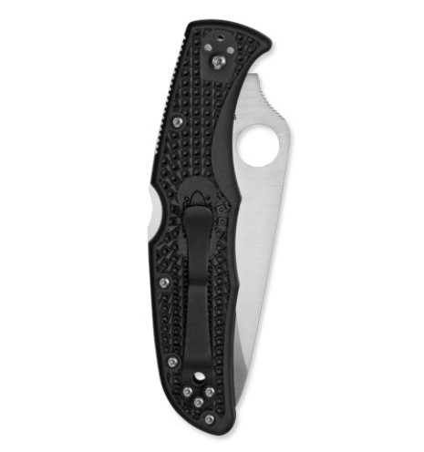 Spyderco Endura 4 pocket knife with VG10 blade with smooth and serrated mixed edge and black FRN handle