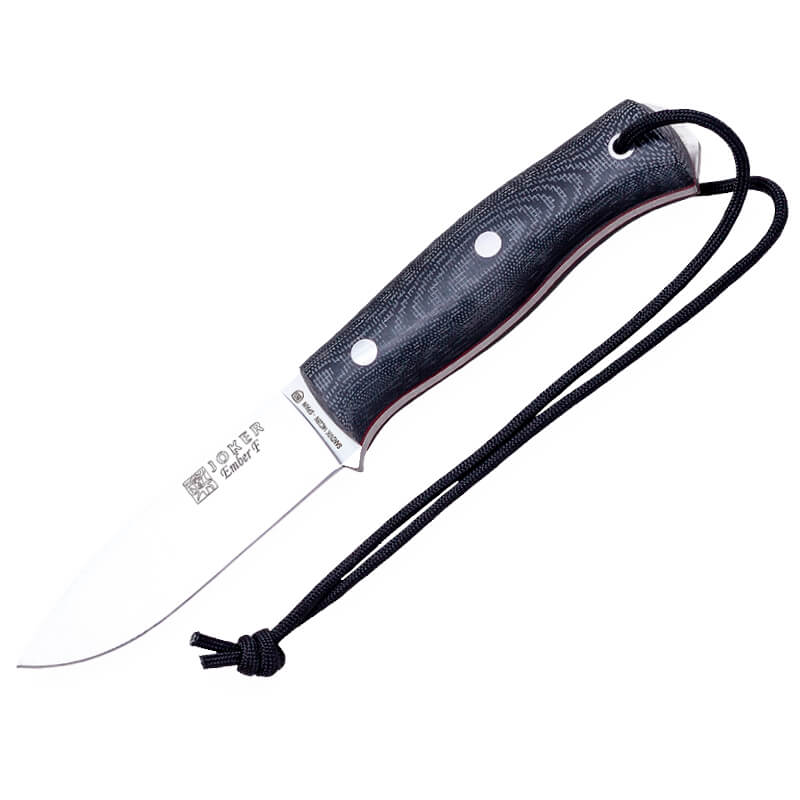 Cuchillo bushcraft Joker BS9 Ember F con mango de micarta negra y...