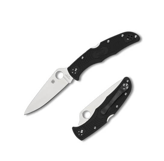 Navaja Spyderco Endura 4 con hoja de VG10 y mango de FRN negro