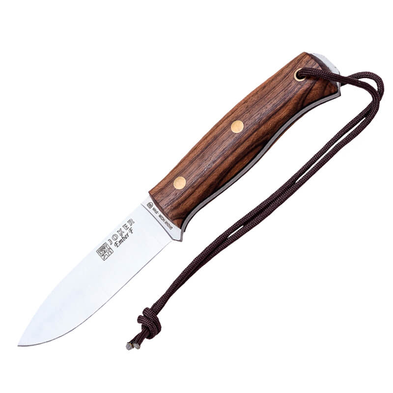 Cuchillo bushcraft Joker BS9 Ember F con mango de madera de nogal...