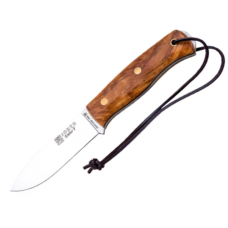 Cuchillo bushcraft Joker BS9 Ember F con mango de madera de olivo...