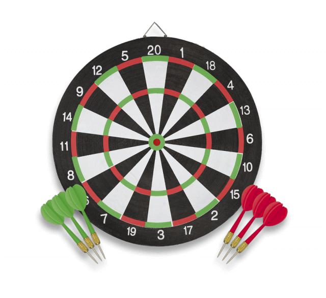 Dartboard 41 cm with 6 Albainox darts