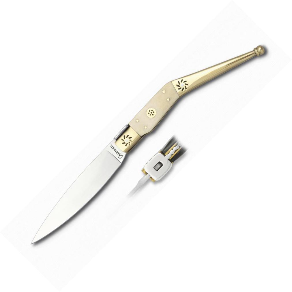 Catalan brass and bone penknife with 11.6 cm blade