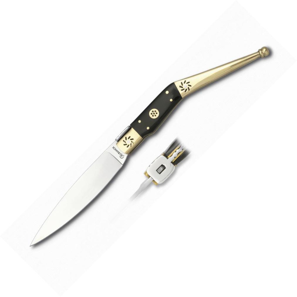 Catalan brass and bull horn penknife with 11.6 cm blade