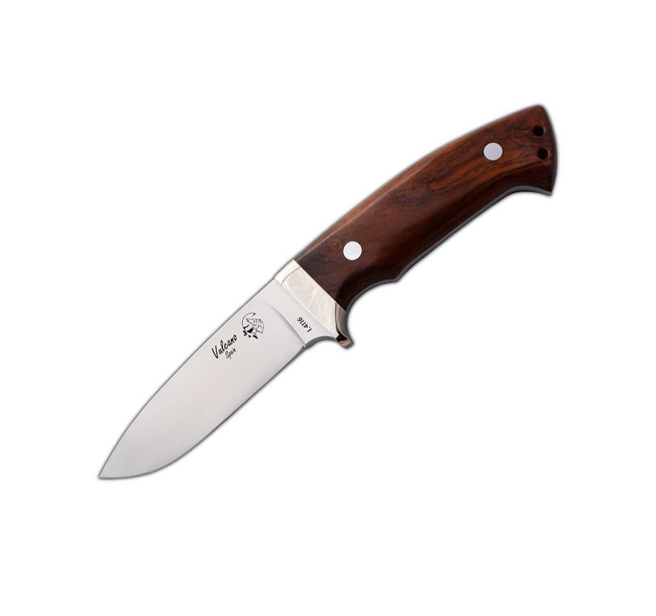 Cuchillo de caza Vulcano JV con mango de madera de cocobolo