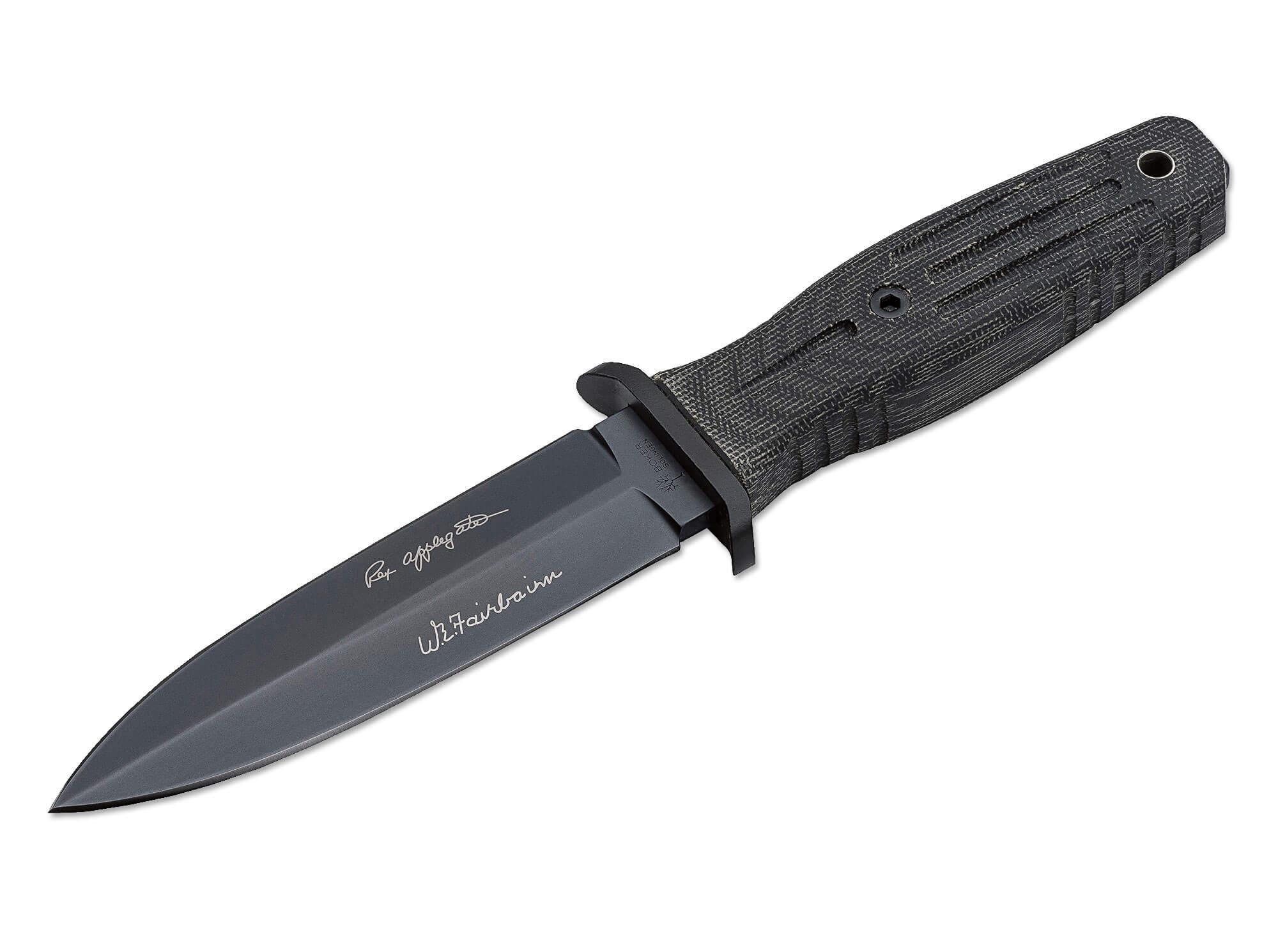 Coltello militare Boker Applegate 4.5 All Black lama nera e manico in micarta nera 121644
