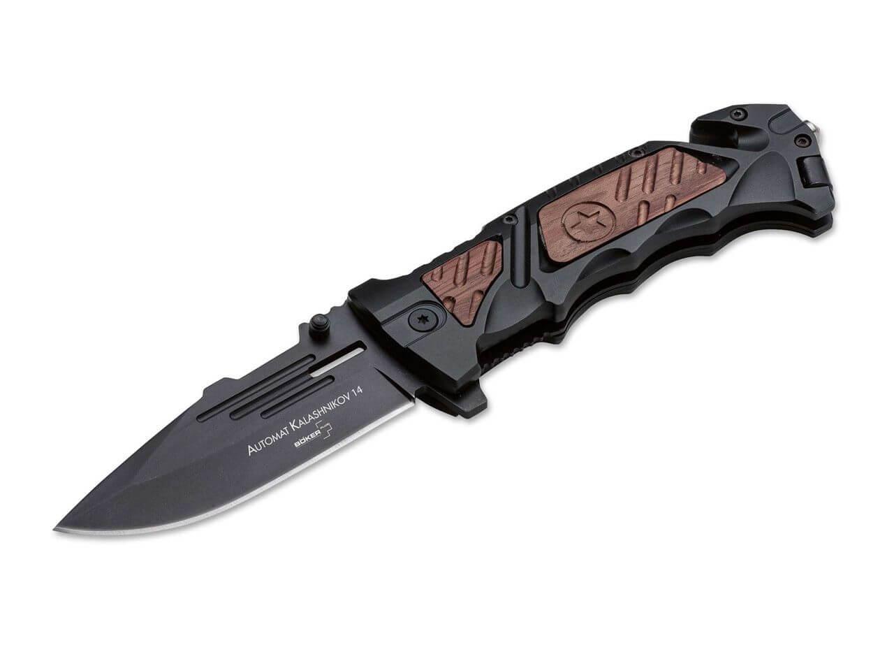 Boker Plus Kalashnikov AK-14 con impugnatura in alluminio e legno
