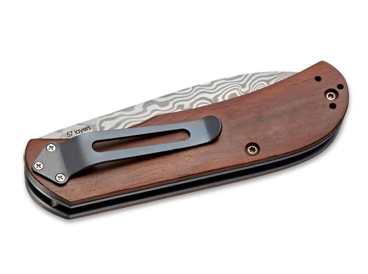 Boker Plus Exskelibur II Damast Boker Plus Knife with cocobolo wood handles