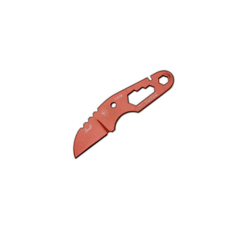 JV Small orange coltello a collo pieno senza fodero