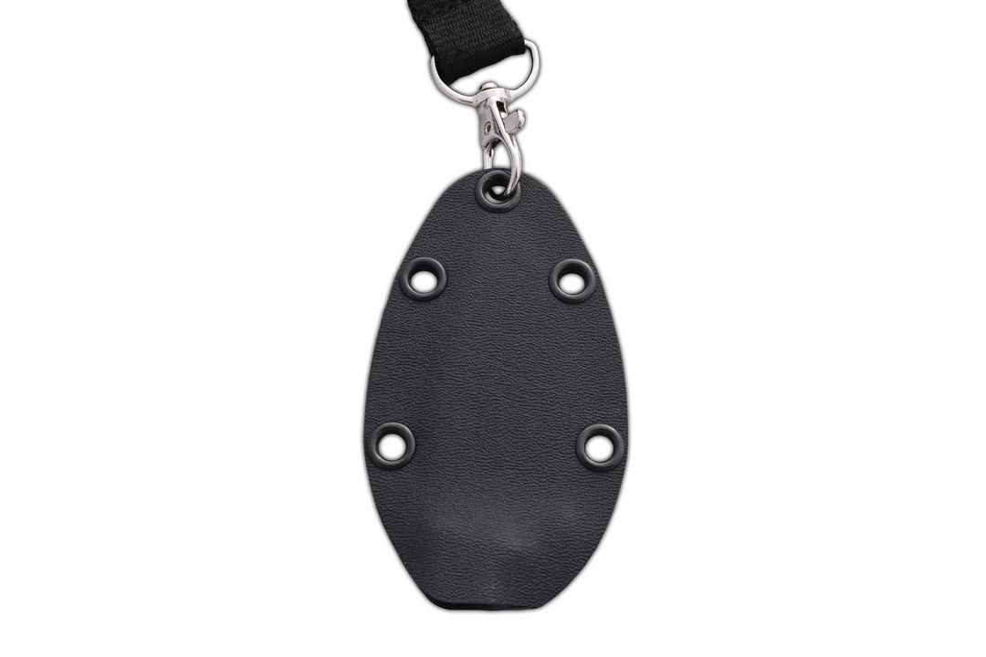 JV Tiny cuchillo de cuello con mango de trf negro y hoja de 7 cm