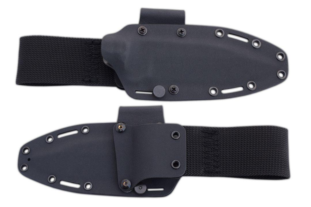 Couteau J&V Wolf avec manche en G10 noir et étui en kydex